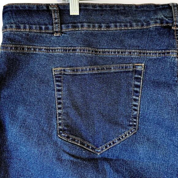 Rock & Stone Denim Bermuda Blue Jeans Shorts Raw Hem Stretchy Plus Size 26W - Picture 9 of 13